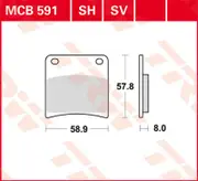 TRW Lucas Brake pad MCB591