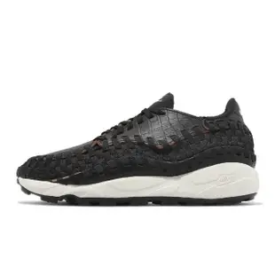 【NIKE 耐吉】休閒鞋 Air Footscape Woven PRM 女鞋 黑 鱷魚紋 編織 復古(FQ8129-010)