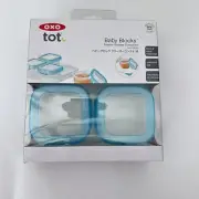 OXO tot Glass Baby Blocks Freezer Storage Containers with Tray 4 oz
