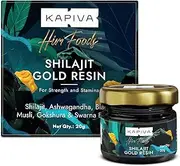 Kapiva Shilajit Gold Resin | Helps in boosting Stamina | Contains 24 Carat Gold | 100% Ayurvedic, 20 g (Pack of 1), (MIS033)