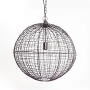 Cray Ball Medium 1 Light Wire Weave Ball Pendant Antique Copper - ZAF10320