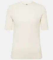 [Toteme] Toteme Cotton-blend terry T-shirt AU 14 white