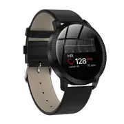 1.3 inch IPS TFT Color Screen Smart Bracelet IP67 Waterproof, Leather Watchband,Support Call Reminder /Heart Rate Monitoring /Blood Pressure Monitoring /Sedentary Reminder /Weather Forecast (Black)