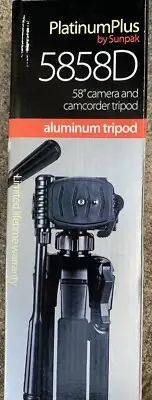 Sunpak - PlatinumPlus 5858D 58" Tripod - Black