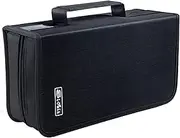 DVD Case Holder, CD/DVD Case Wallet Binder Holder 160 Capacity CD DVD Cases Organizer Portable CD Binder Wallet for Home Travel (Black)
