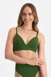 [Bonds] Bonds Women's Bases Wirefree Seamless Bra in Fiddle Fig Size: 8 8 Fiddle Fig