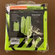 Cordova Adult One Size Hi Viz Yellow Reflective Multi-Purpose Safety Vest NWT
