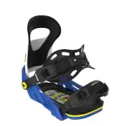 Bent Metal BMX Kid's Snowboard Bindings, Blue/White, X-Small MY25