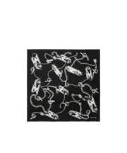 Burberry Knight Hardware-Printed Finished-Edge Scarf One size Black