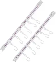 Cabilock Heavy Duty Self Adhesive Sliding Hooks Kitchen Wall Hook Rack for Utensils and Cookware Organization Versatile Multi Purpose for Bathroom and Kitchen Use