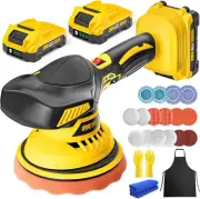 Cordless Car Buffer Polisher, Orbital Power Polisher with 2x 2000mAh Batteries,