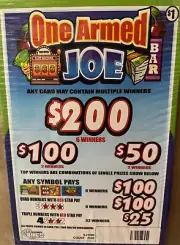 Pull Tab - Hard Card - Tickets Game - One Armed Joe