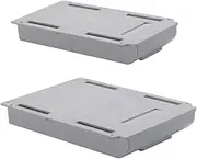 Happyyami 2Pcs Self Adhesive Desk Drawer Organizer Under Desk Storage for Office and Home Pencil Holder for Stationery Sundries Plastic Storage Containers