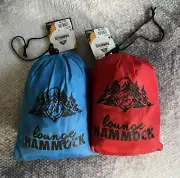 2Tree Anchored Lounge Hammock Indoor / Outdoor 107 C 55 Up to 275 Lbs Blue / Red