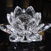 Clear Crystal Lotus Flower Figurine – Stunning Sparkle and Peace Symbolism