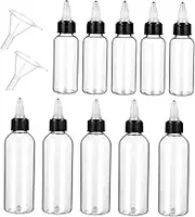 GRADENEVE 1Set Squeeze Bottle with Funnels Refillable Condiment Bottles for Sauces Dressings and Syrups Pet Material Easy Squeeze Design