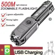 usb rechargeable led torch waterproof