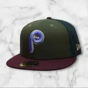 New Era Philadelphia Phillies Hat 7 1/4 Phanatic Green Powder Blue RARE 59Fif