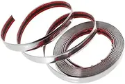 FUNOMOCYA Car Bumper Protector Strip Door Edge Guard Window Seal Scratch Resistant Trim Wide Edge Protector Rv Truck Fit 15mm x 3m Roll Chrome Finish Easy Install