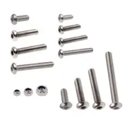 1000X M3 M4 M5 Button Head Socket Cap Screws Hex Lock Nuts Machine Stainless Steel 304 Bolts Fully Threaded Metric Assortment Kit Industry Furniture