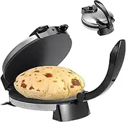 2000W Electric Roti Maker, 12-Inch Tortilla Maker, Automatic Chapati Tortilla Machine with Adjustable Temperature, Non-Stick Surface, Double-Sided Heating, for Pancakes, Tacos, Egg Rolls