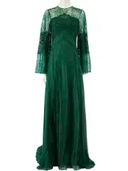 A/W22 Green Lace Long Sleeve Gown