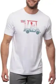 TRAVIS MATHEW MENS PLEDGE TO BEER SHIRT INSIGNIA BLUE SIZE SMALL $40