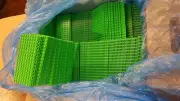 Genuine LEGO Base Plate 8x16 MiniFigure - LOT of 200 - BRIGHT GREEN Thin - NEW