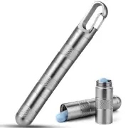 Small Titanium Pill CaseKeychain Pill Holder Portable Pill Box ContainerTrave...