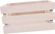 KOCKSHION Versatile Wooden Crate for Storage and Display Rustic Decorative Box Milk Crate Style for Home Organization Classroom and Retail Use