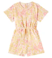[Louise Misha] Louise Misha Chiara floral cotton-blend terry playsuit Y 5 orange