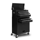 Giantz Tool Box Chest Cabinet Trolley Toolbox Garage Storage 7 Drawers Black