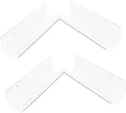 SOLUSTRE 4Pcs Transparent Acrylic Record Display Stand Wall Mounted Album Storage Rack for Organized Vinyl Records Holder for Home Office Classroom Use