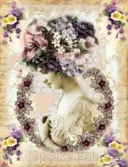 Whimsy Dust Victorian Lady Quilt Block Multi Szs FrEE ShiP WoRld Wide (W17
