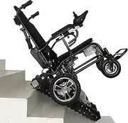 Electric Wheelchair, Intelligent Lightweight Wheelchair, Foldable Stair Climbing, Electric Wheelchair 150Kg/330Lb, One-Click Switching, 360° Universal Control