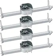 Therwen 4 Pcs Adjustable Fan Electrical Box Brace 14.2 Inches Long Silver Ceiling Fan Mounting Bracket for Fans and Light Fixtures