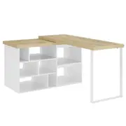 Aspire Desk - Light Oak/White