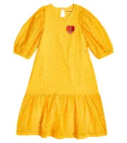 [Mini Rodini] Mini Rodini Embroidered lace dress Y 10/11 yellow