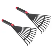 2 Pcs Creative Rakes Practical Grass Lawn for Leaves and Leaf Tool