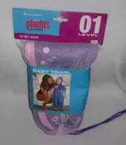 Aqua Sphere Michael Phelps Baby Hooded Swim Towel Purple and Pink 253655 New