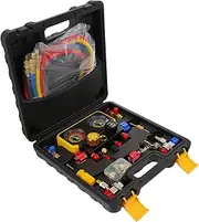 MAGICLULU 1Set Manifold Gauge Set for Refrigerants Durable Ac Manifold Tester Kit with Storage Box for Air Conditioner Charging and Diagnostics
