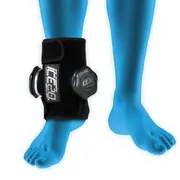 Ice20 Ice Therapy Double Ankle Cold Compression Wrap w/ Strap & Bag