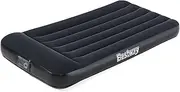 Bestway Twin Size Inflatable Air Bed, With Travel Bag And Air Patch, Built In Pump, Portable, Compact and Lightweight, Suitable for Indoor And Outdoor Use, Perfect for home, camping or travelling - Black (188cm x 90cm x 30cm)