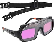 1Pc Automatic Darkening Welding Goggles Solar Powered Eye Protection for Electric Gas Shielded and Argon Arc Welding