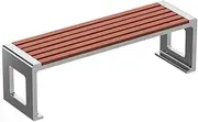 Outdoor Benches Park Outdoor Benches Stainless Steel Square Community Seats Garden Bench(X-Large)