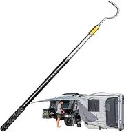 RV Awning Opener - Awning Pull Rod Set | Suitable Retractable Metal Pole RV Opener, Multifunctional Pull Rod with Rubber Handle, Accessories for Tent Shelter Canopy