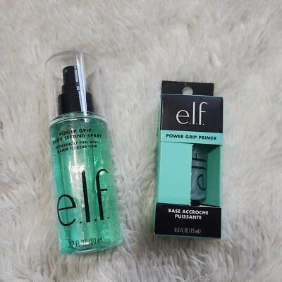 Elf power grip primer and power grip setting spray brand new unopened