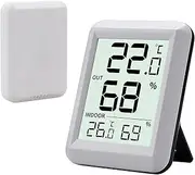 Timloon Indoor Outdoor Thermometer Hygrometer Wireless Weather Station, Temperature Humidity Monitor with 30m-100m Range Remote Sensor for Home, Office, Bedroom, Baby Room, School