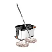 Mop and Bucket Set Rotary Mop Stainless Steel Adjustable Handle Cleaning Tool