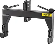 VEVOR 3-Point Quick Hitch, 1360 kg Lifting Capacity Tractor Quick Hitch, 70 cm Between Lower Arms Attachments Quick Hitch, No Welding & 5 Level Adjustable Bolt, Adaptation to Category 1 & 2 Tractors